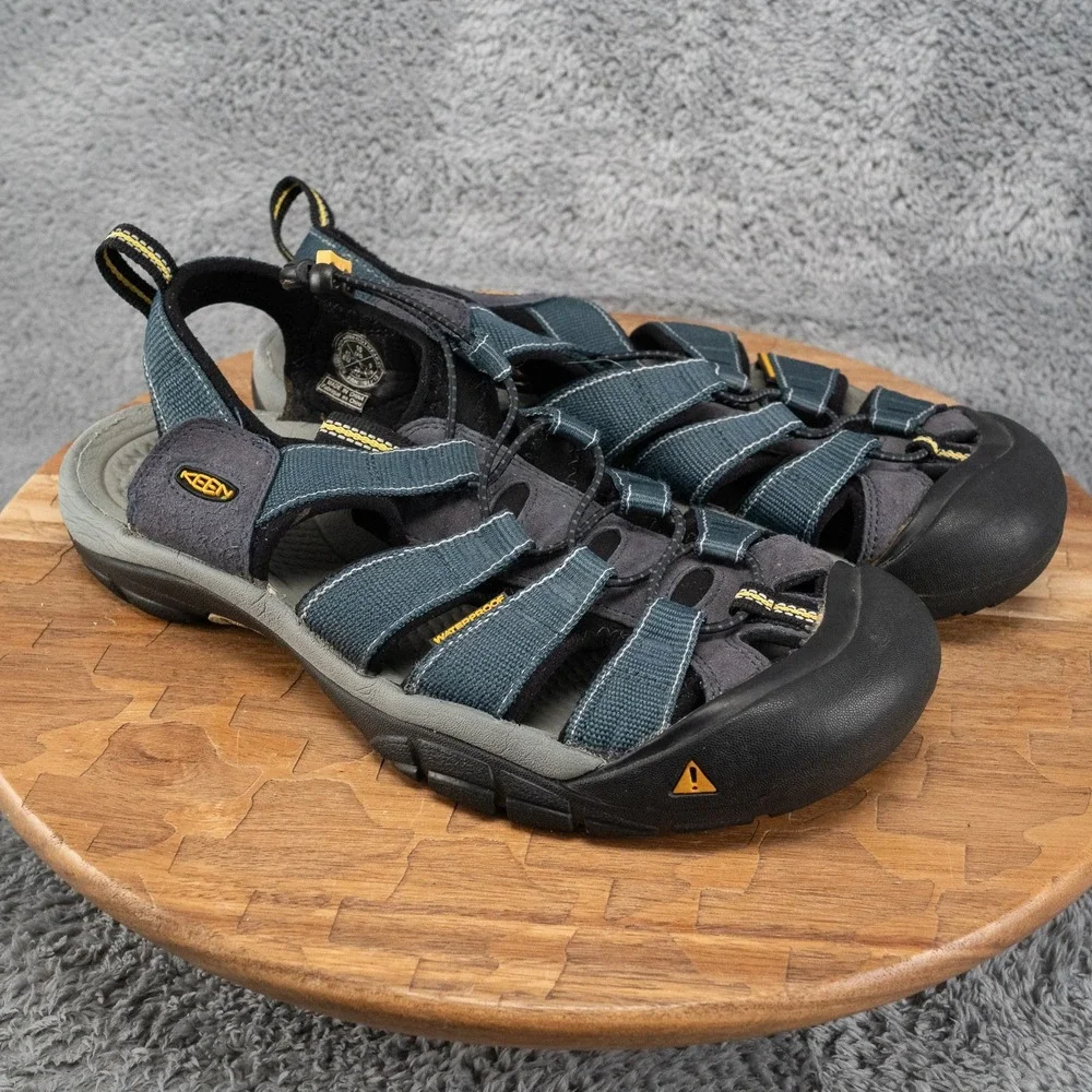 Men's KEEN Newport H2 WP Waterproof Sandals Trail Shoes Size US 10 Navy/Gray